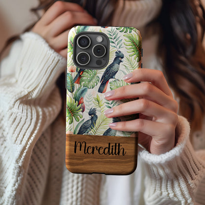 Tropical Bird Design Personalized Phone Case