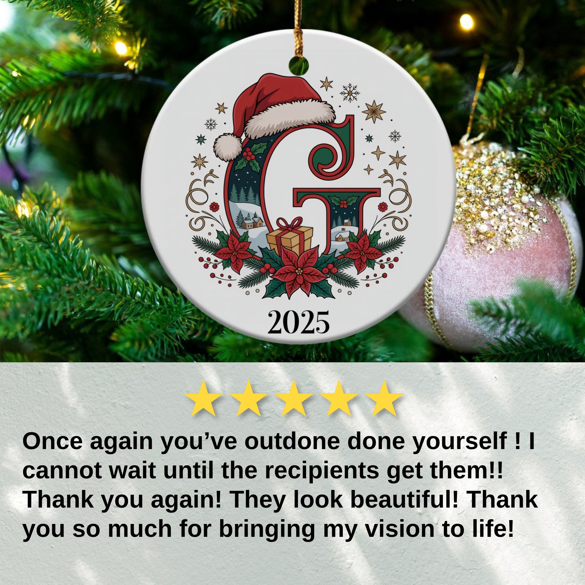 Personalized Christmas 2025 Ornament product