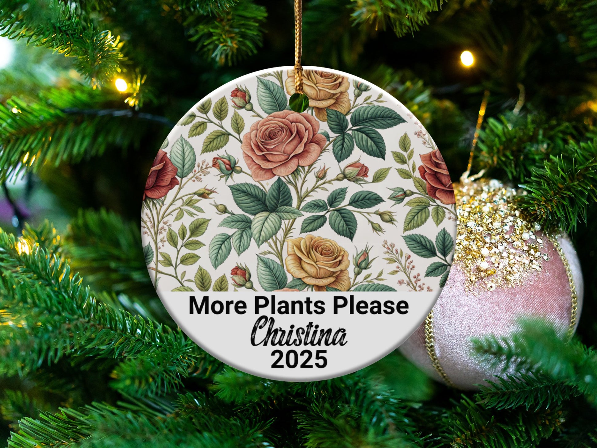 Floral More Plants Please 2025 Christmas Ornament product