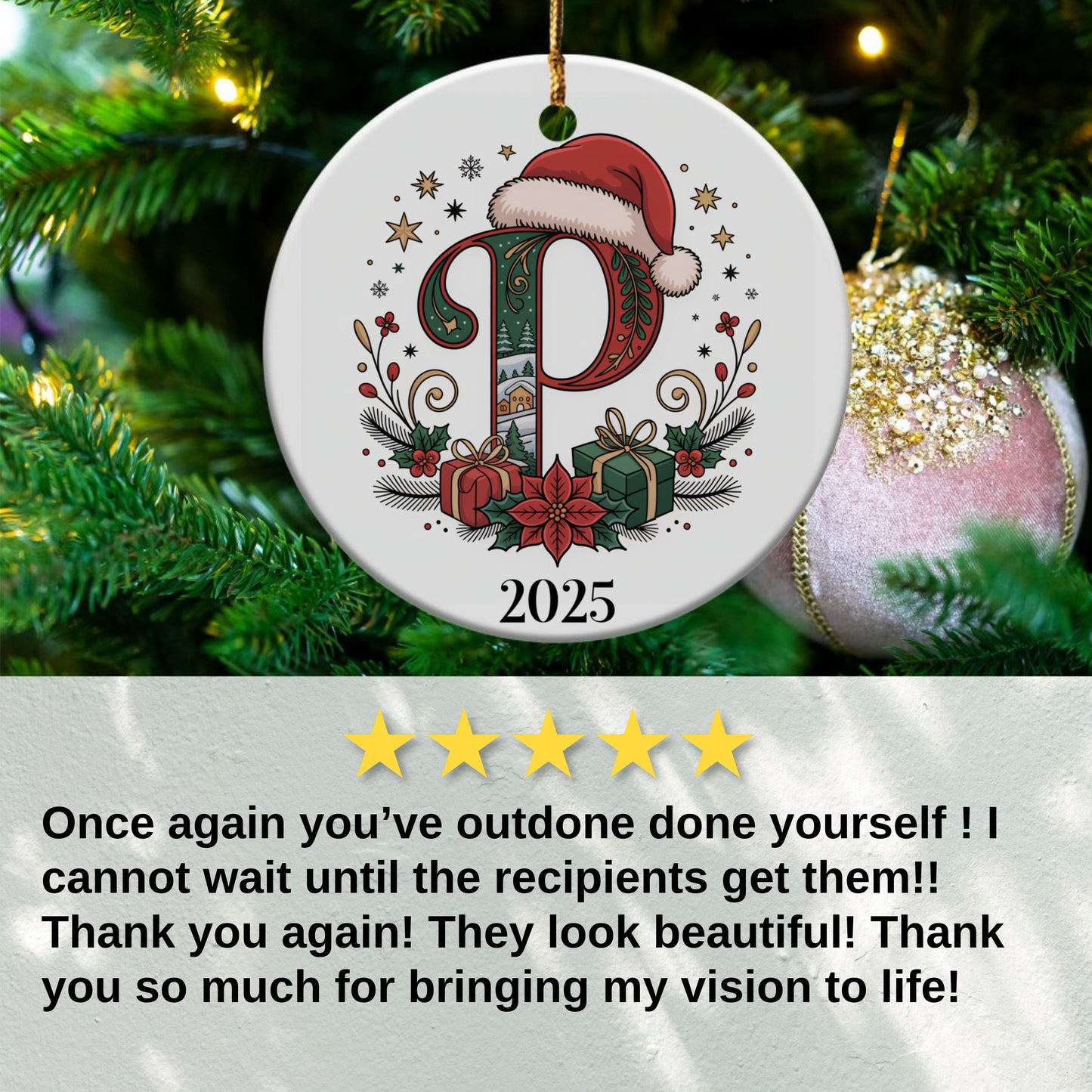 Personalized Christmas 2025 Keepsake Ornament product