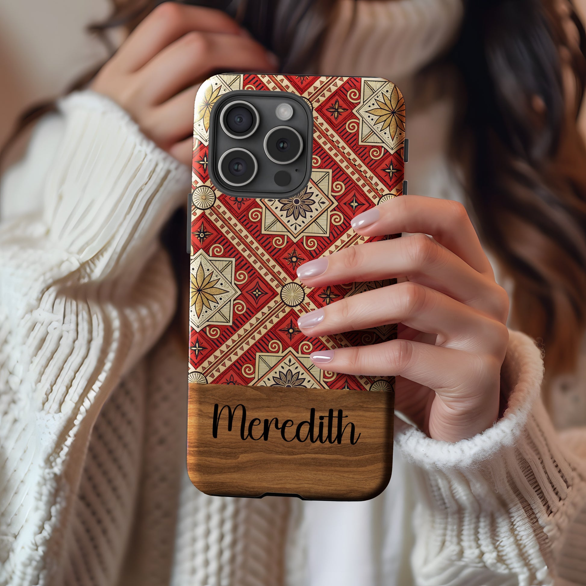 Personalized Meredith Boho Pattern Phone Case