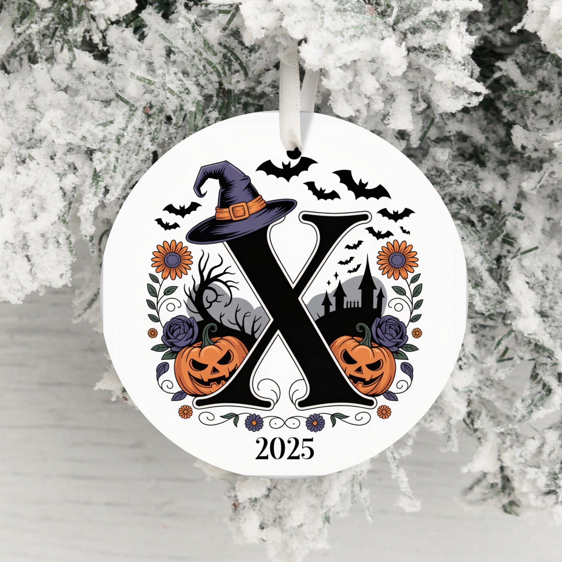Personalized 2025 Halloween Themed Ornament product type