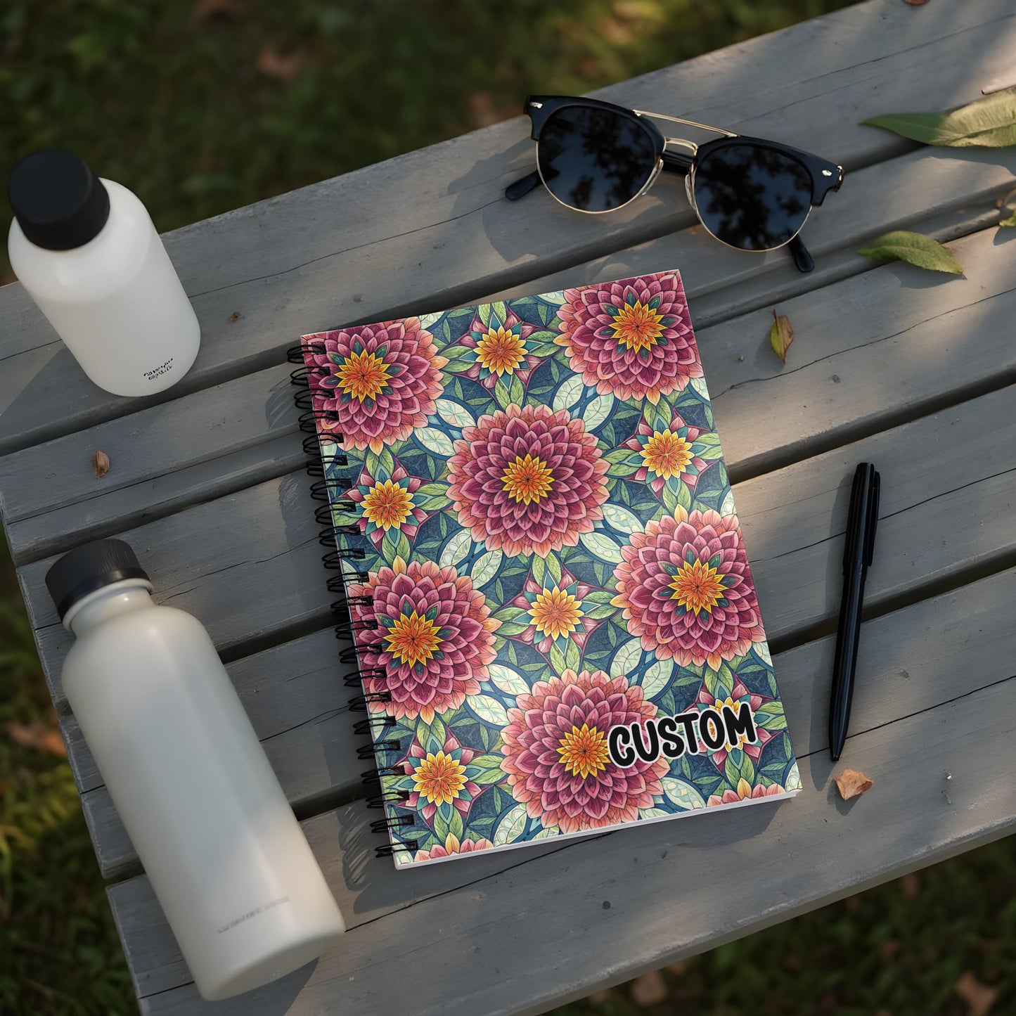 Floral Customizable Spiral Bound Notebook