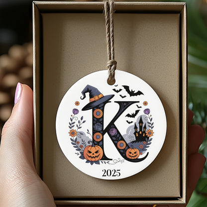 Personalized Halloween Themed Monogram Ornament product type
