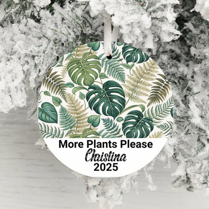 Personalized More Plants Please Ornament product