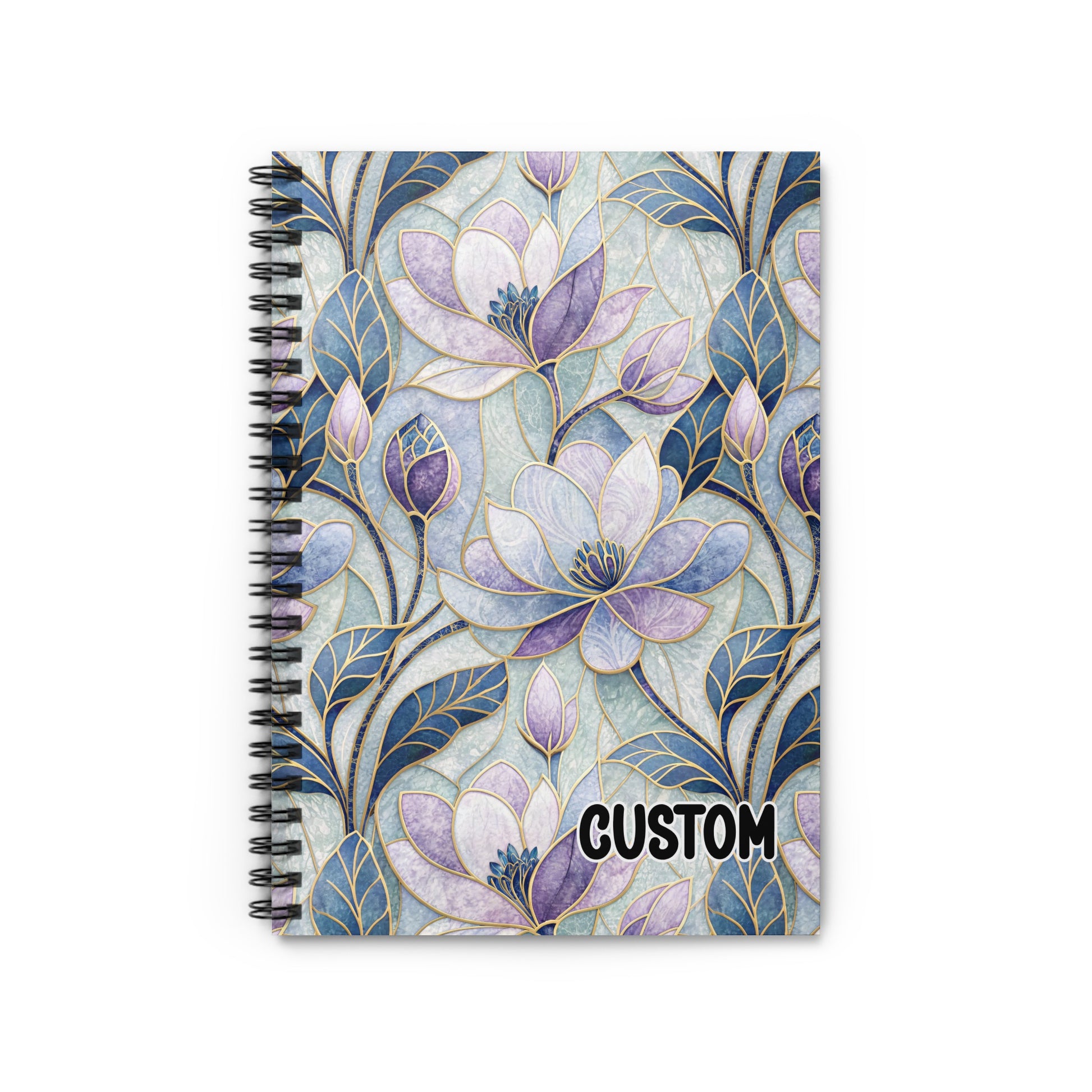 Elegant Floral Custom Cover Spiral Notebook