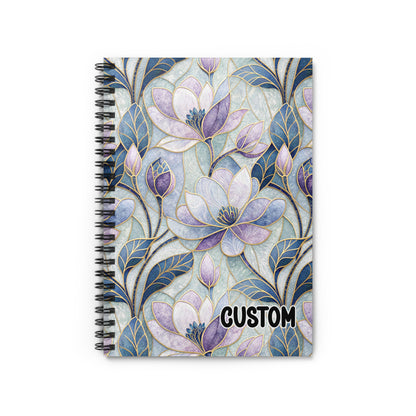 Elegant Floral Custom Cover Spiral Notebook