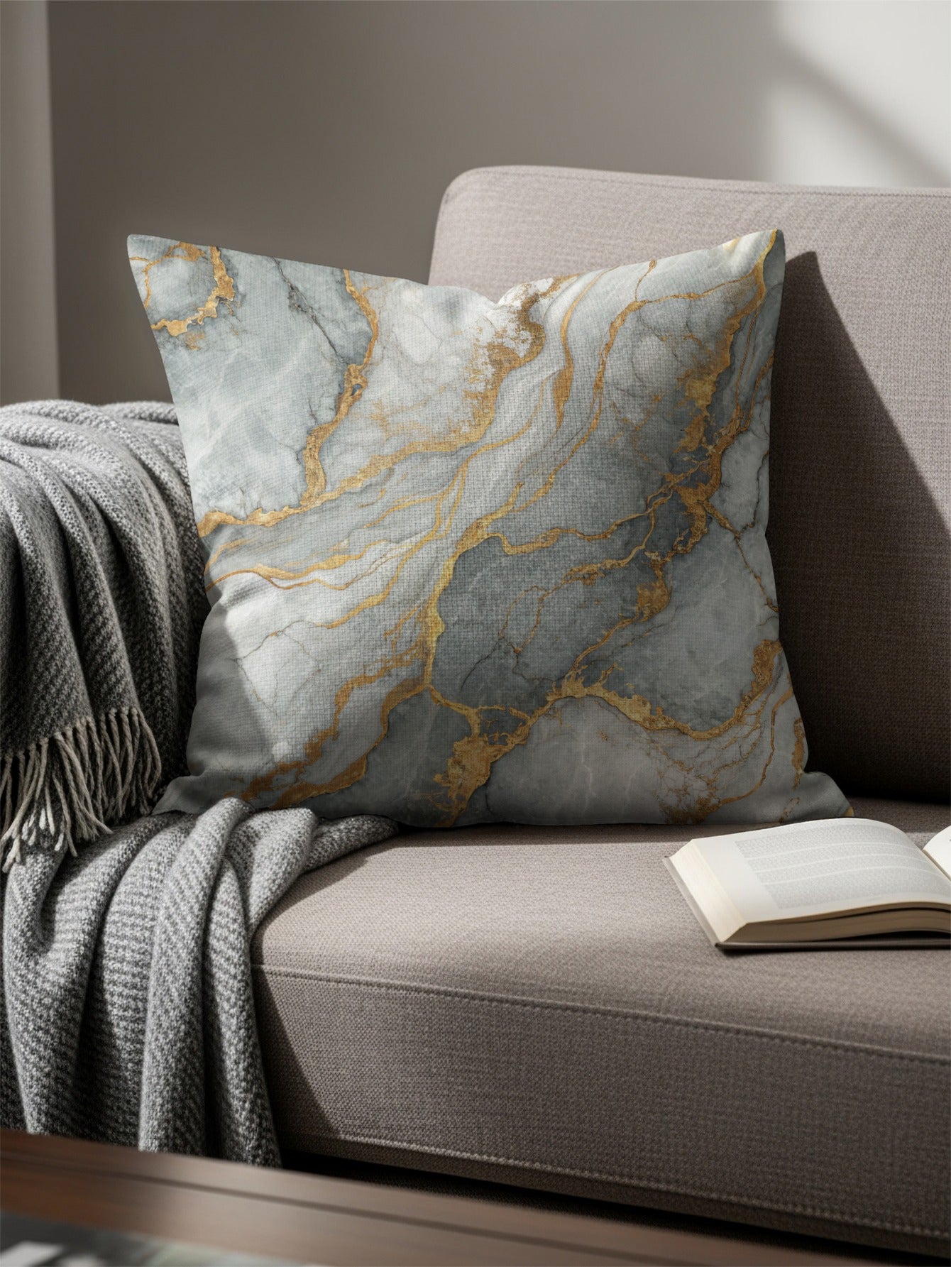 Elegant Marble Texture Decorative Cushion Pillow