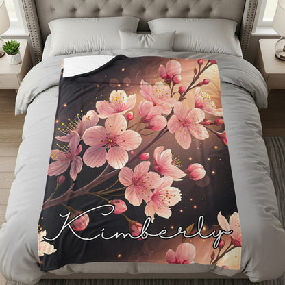 Kimberly Floral Design Personalized Blanket