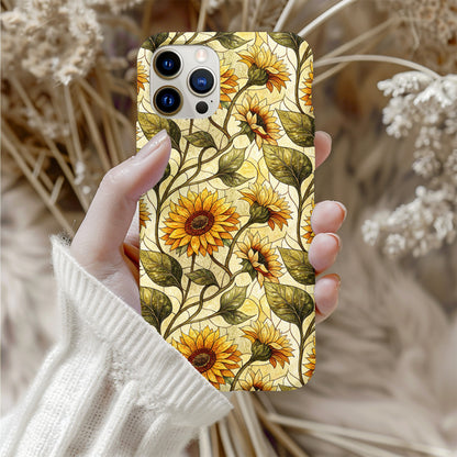 Vibrant Sunflower Design Protective Mobile Case