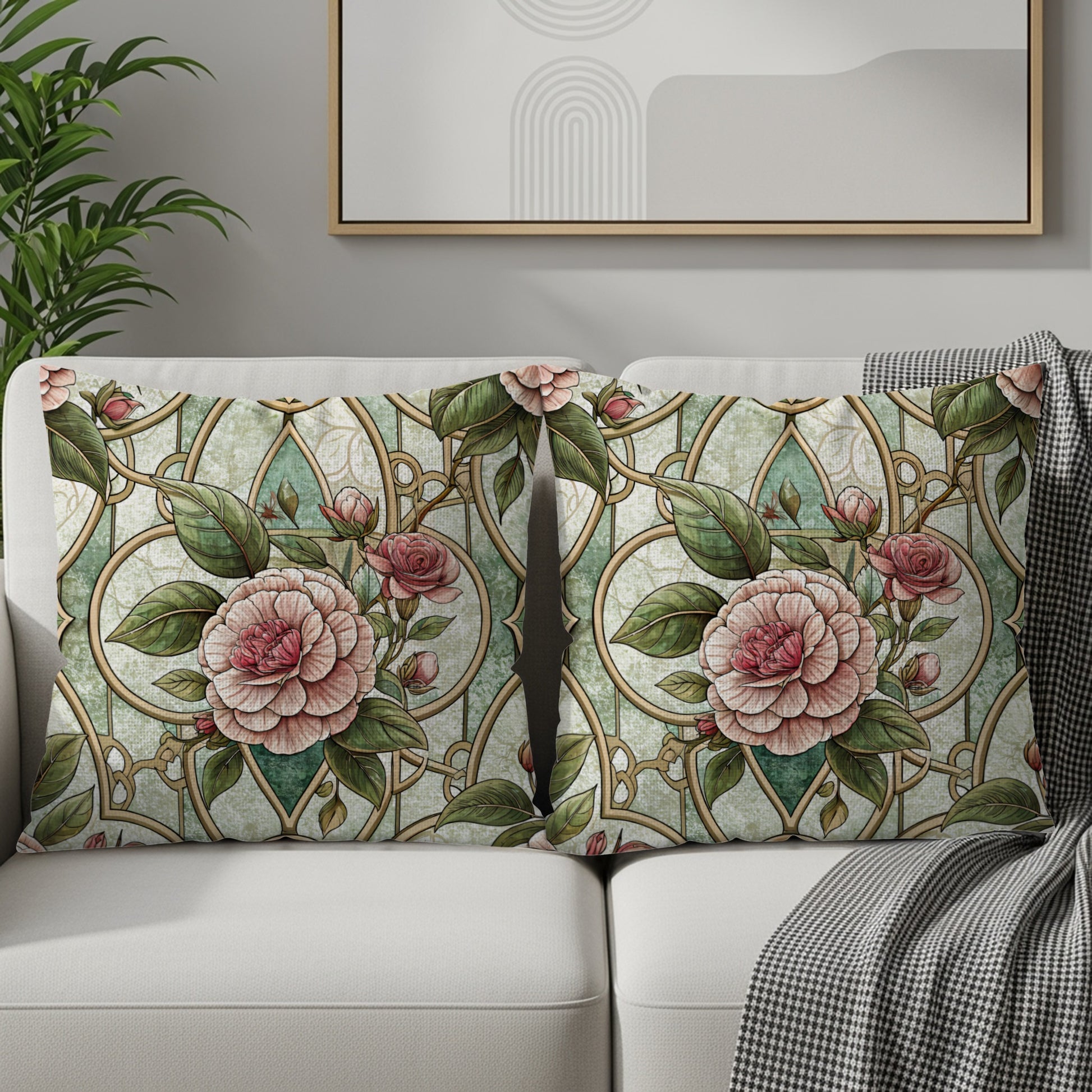 Elegant Floral Throw Pillow Set for Stylish Home Decor