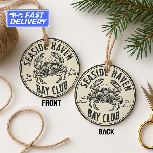 Seaside Haven Bay Club Crab Design Ornament product