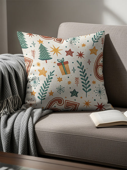 Festive Holiday Decorative Throw Pillow for Home Decor