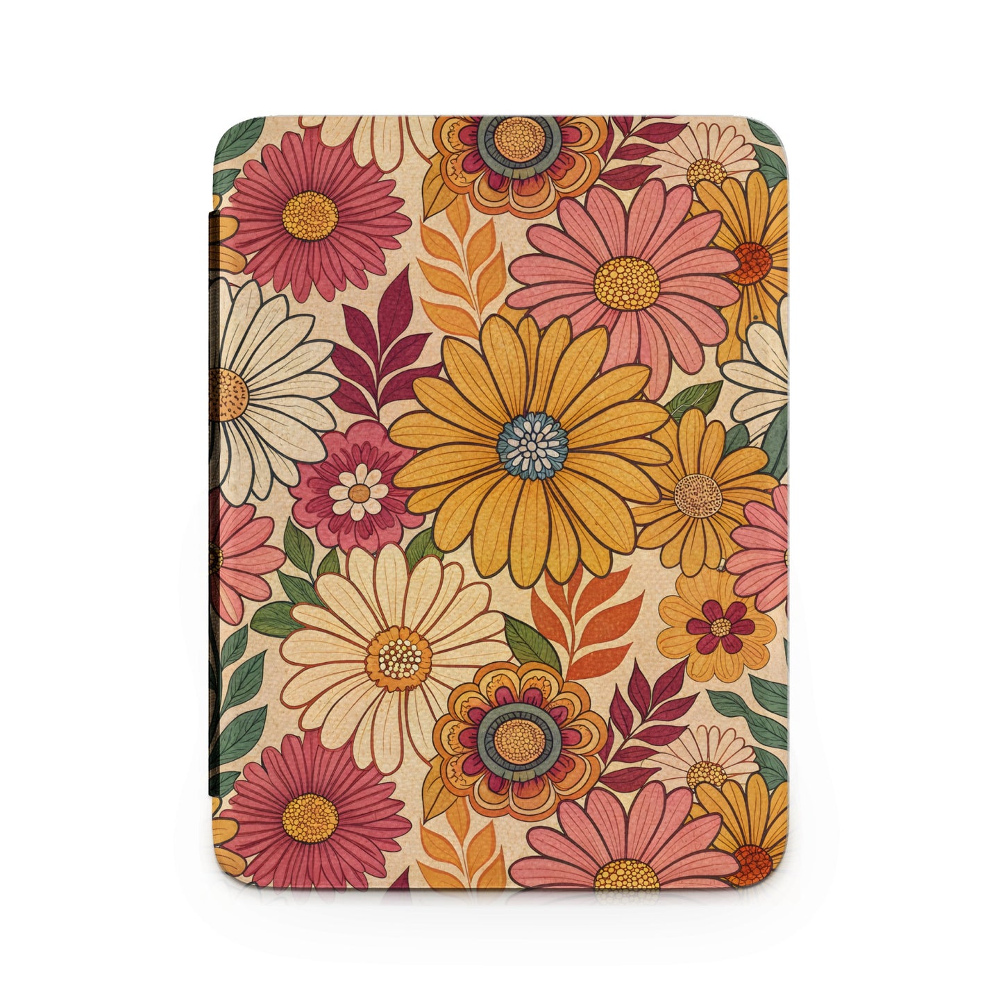 Vintage Floral Design Cover with Colorful Flowers Pattern