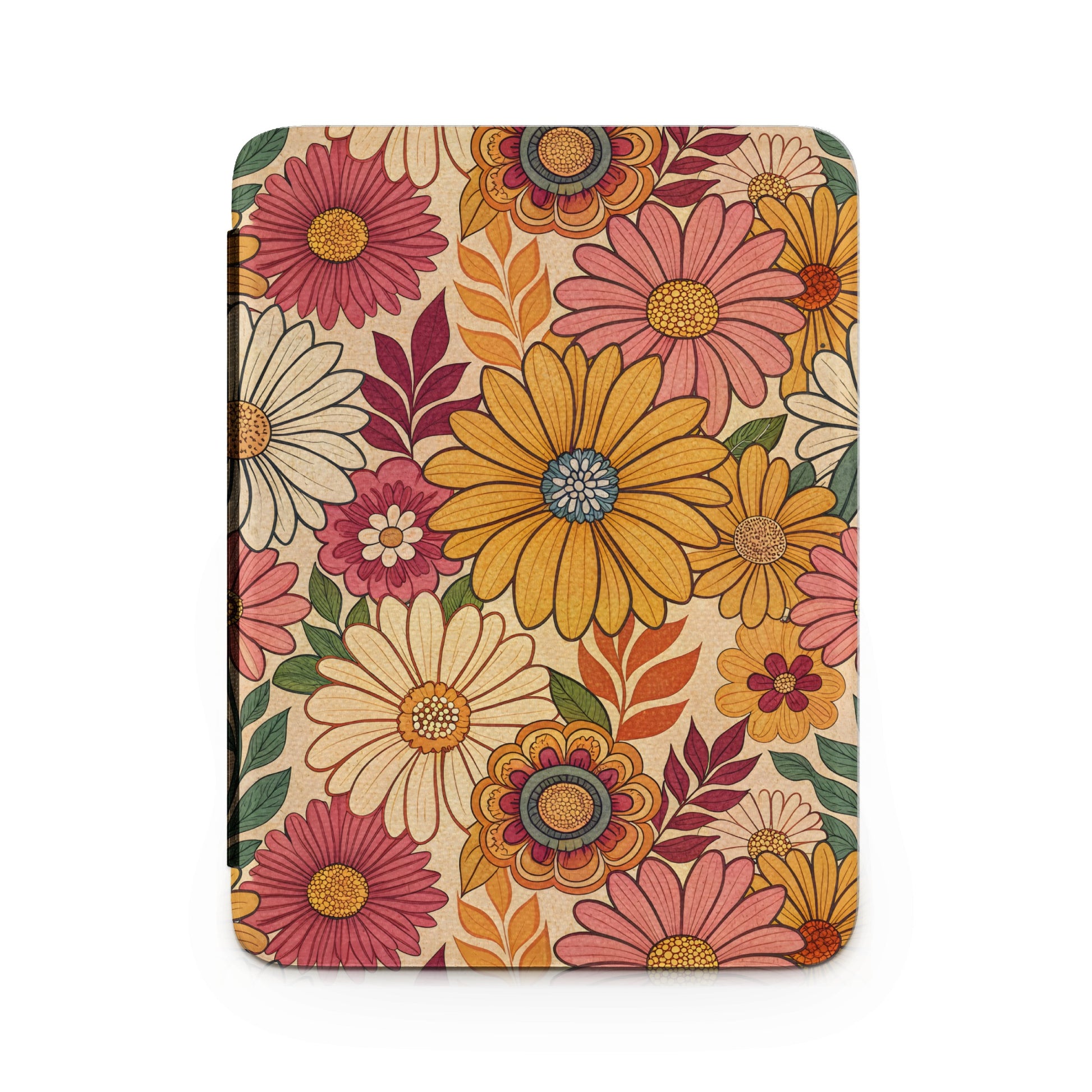 Vintage Floral Design Cover with Colorful Flowers Pattern