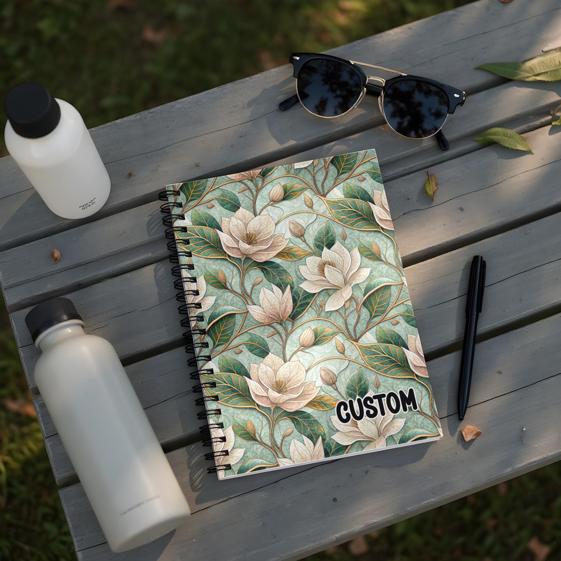 Custom Floral Pattern Notebook Unique Gift Idea Notebook