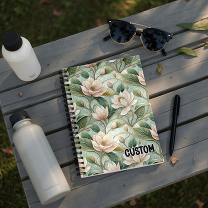 Custom Floral Pattern Notebook Unique Gift Idea Notebook