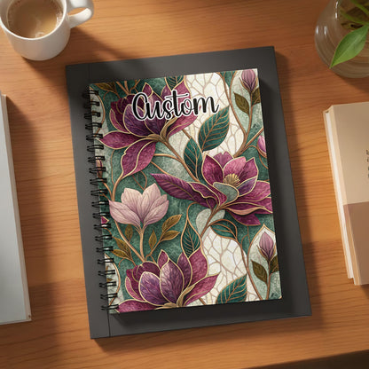 Custom Spiral-Bound Notebook with Floral Design
