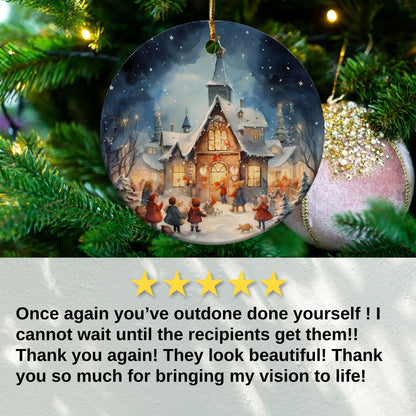 Christmas Tree Night Scene Ornament product