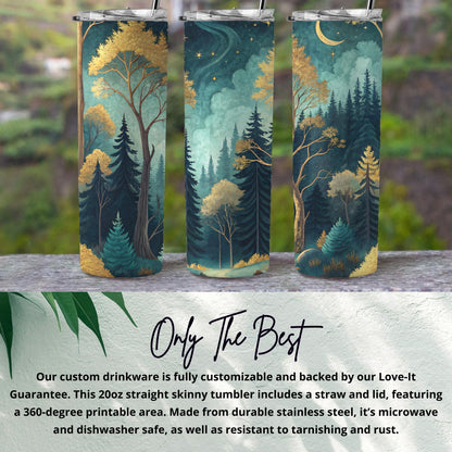 Forest Scenic Design 20oz Straight Skinny Tumbler
