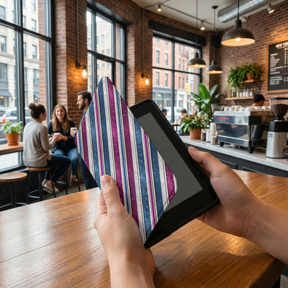 Stylish Striped Galaxy Design Tablet Sleeve Cover