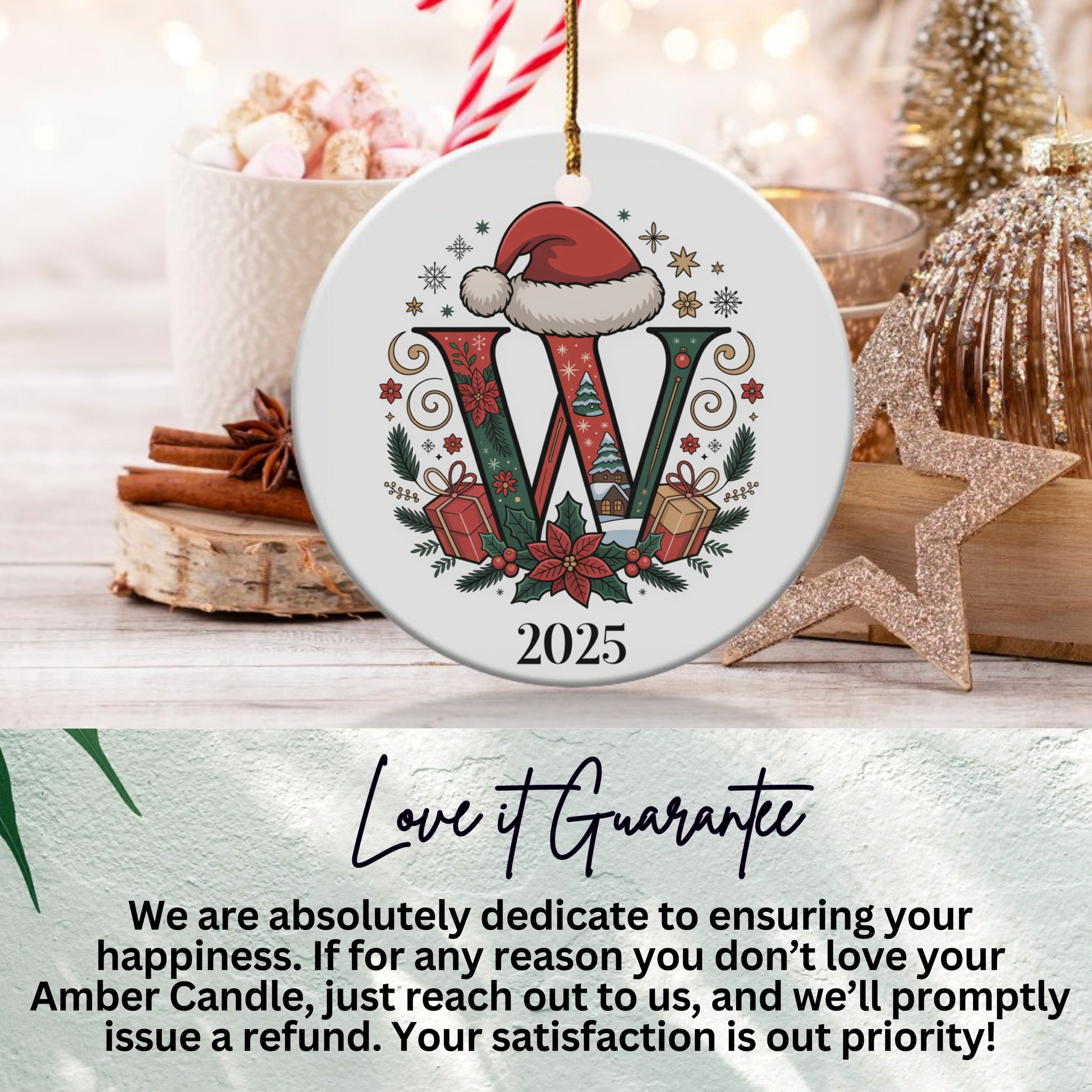 Christmas Monogrammed 2025 Ornament product