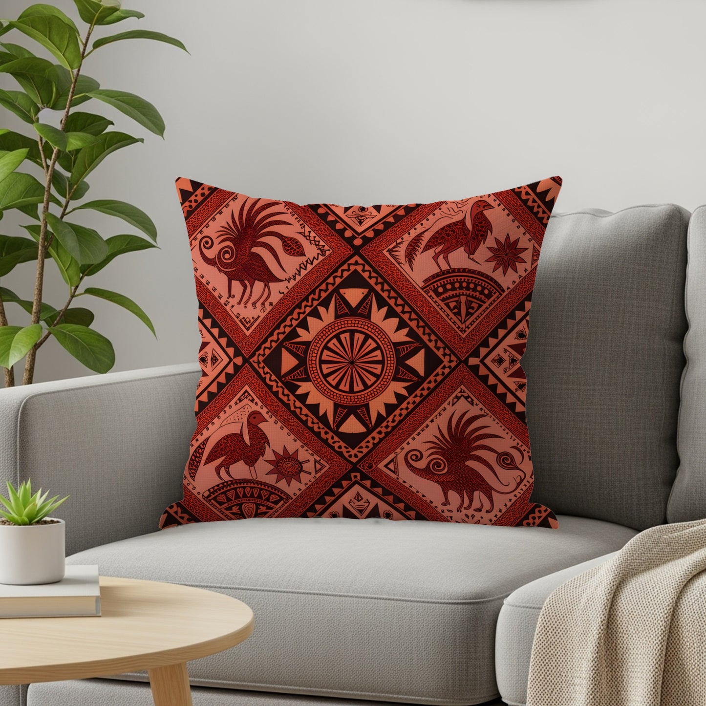 Decorative Boho Patterned Throw Pillow for Home Decor