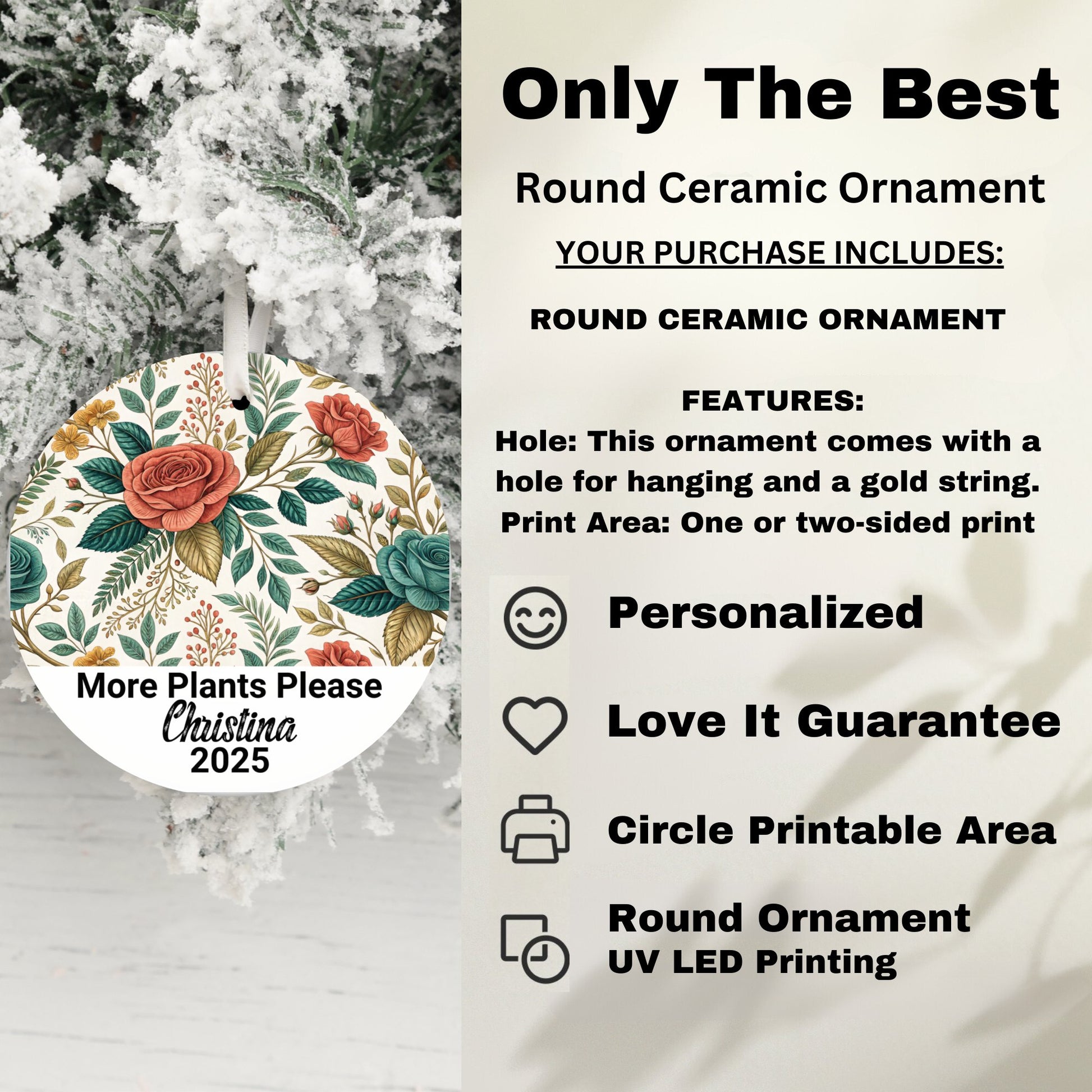 More Plants Please Personalized Round Product