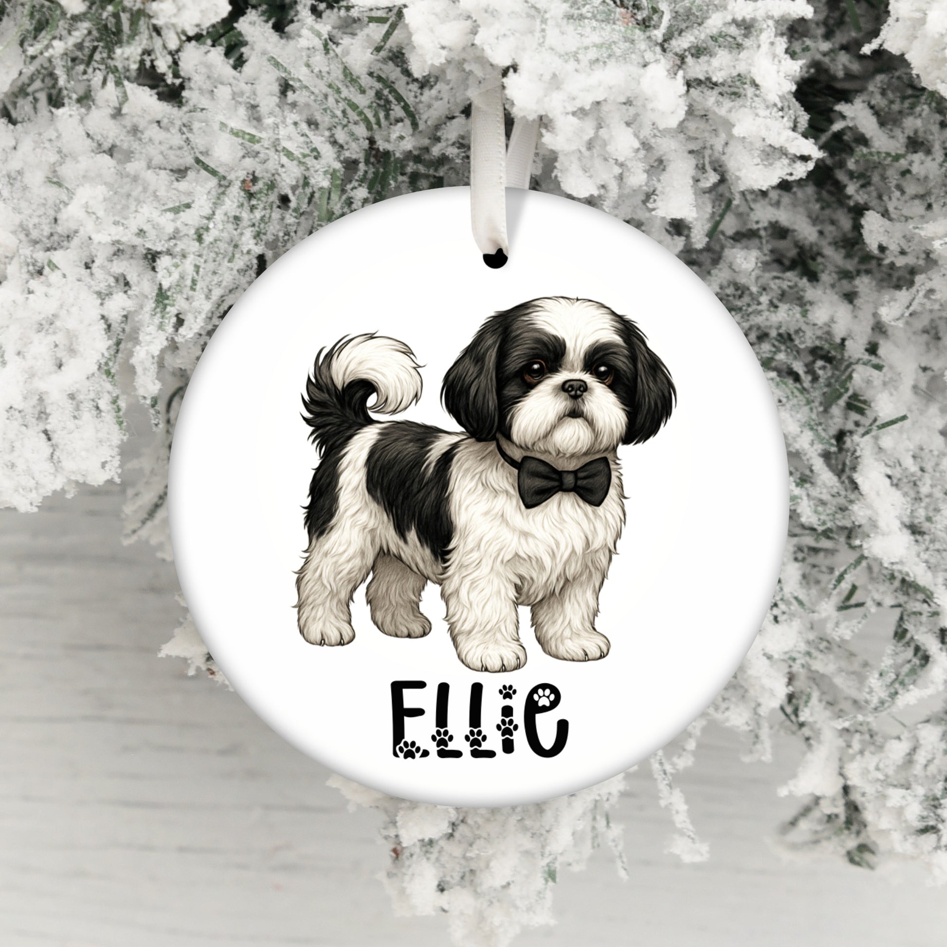 Personalized Shih Tzu Holiday Ornament product type