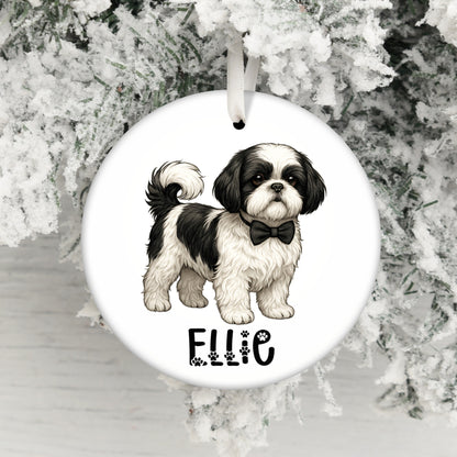 Personalized Shih Tzu Holiday Ornament product type