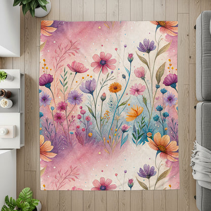 Watercolor Floral Garden Scene Artistic Design - Walk Greener