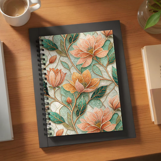 Elegant Floral Design Spiral Notebook Product
