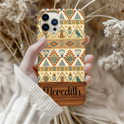 Artistic Egypt Motif Aztec Design Pattern Custom Phone Case - Walk Greener