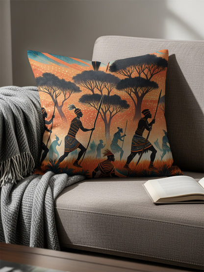 African Tribal Art Inspired Decorative Pillow Product