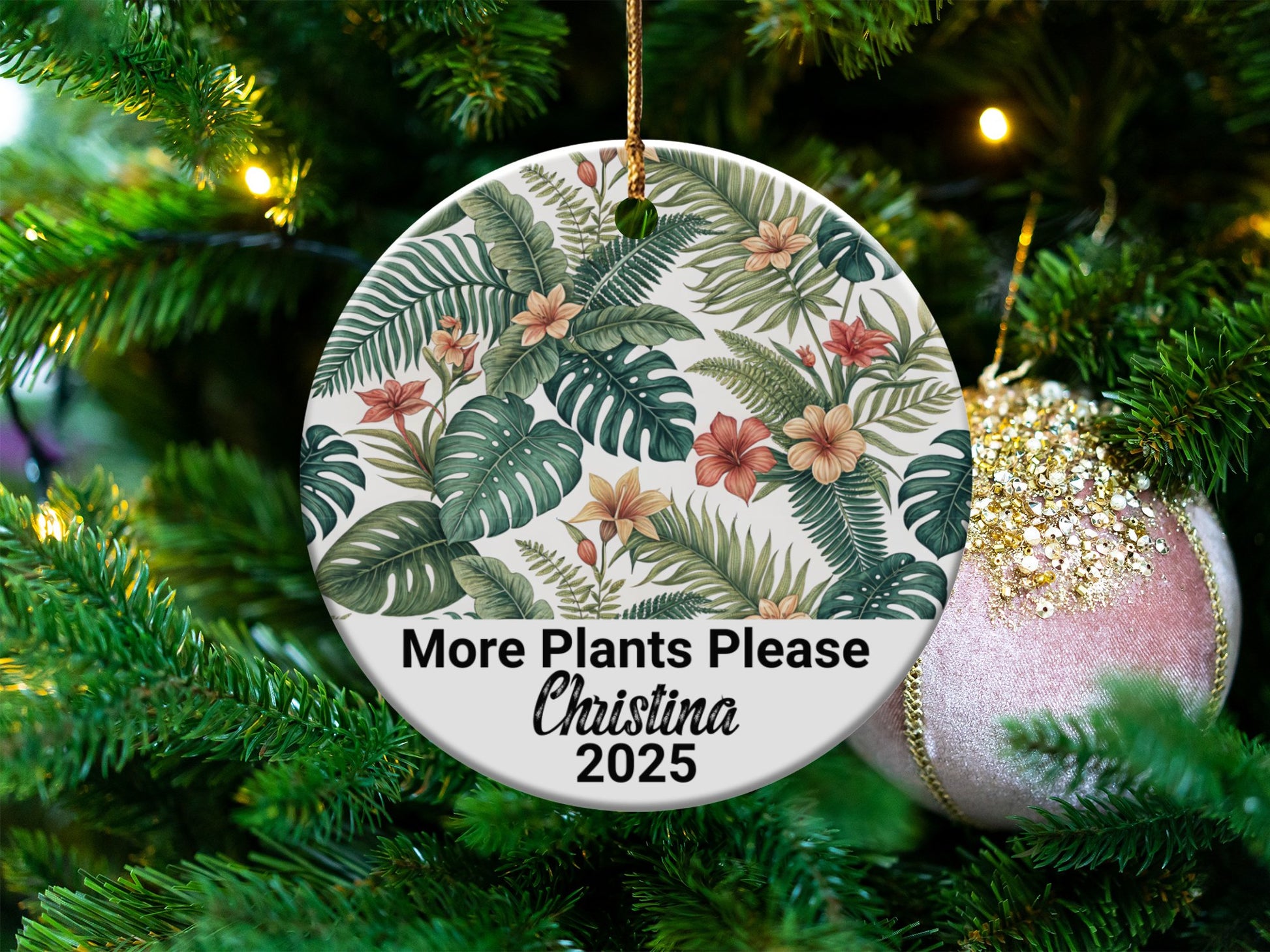 More Plants Please Festive Christmas Tree Ornament product type