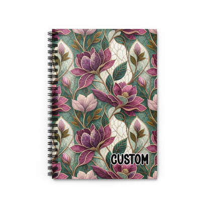 Custom Floral Design Spiral Notebook for All Your Notes