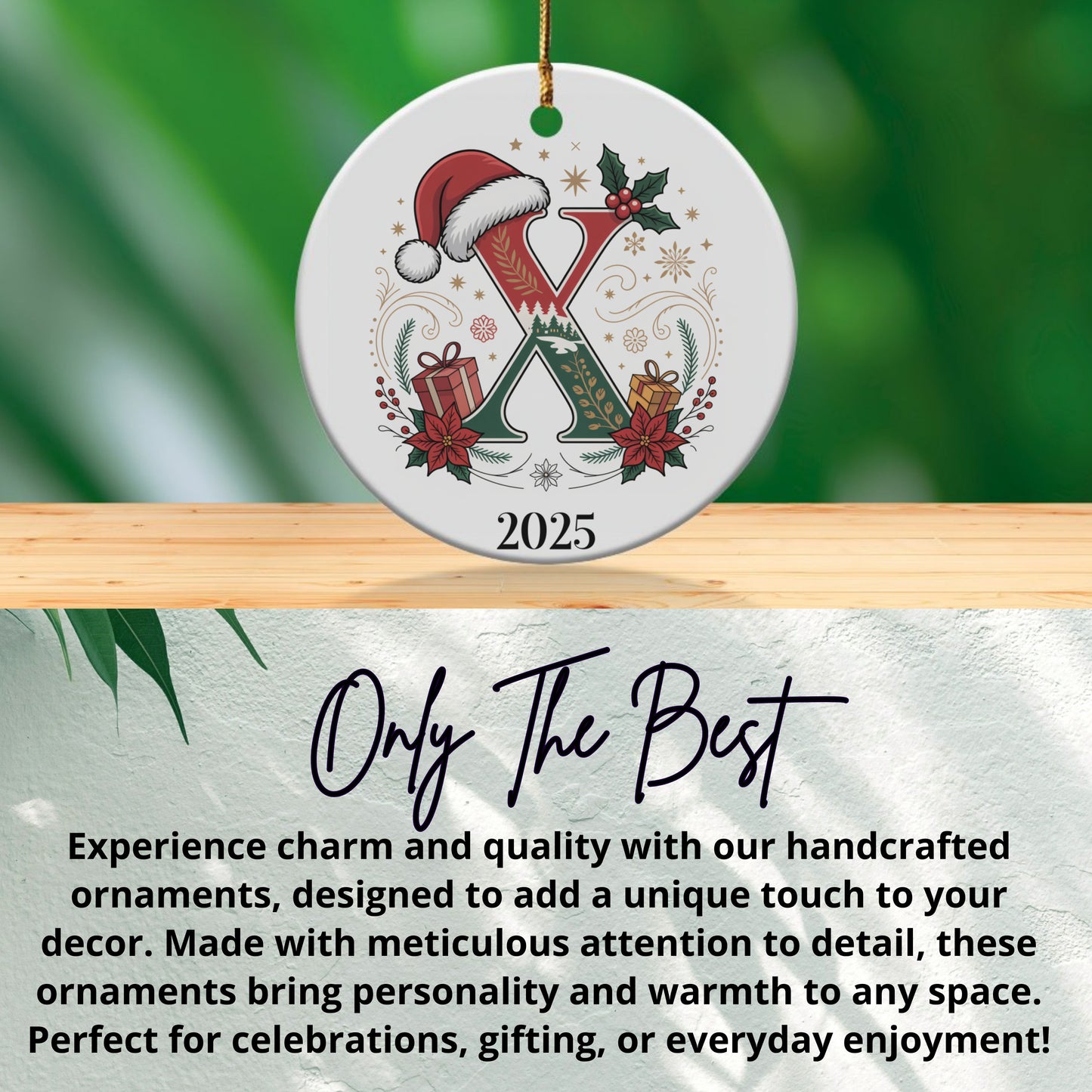 Christmas Santa Hat Holiday 2025 Ornament product