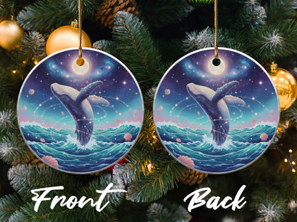 Celestial Whale Ornament for a Unique Holiday Ornament
