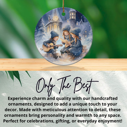 Christmas Village Ornament with Musicians product type