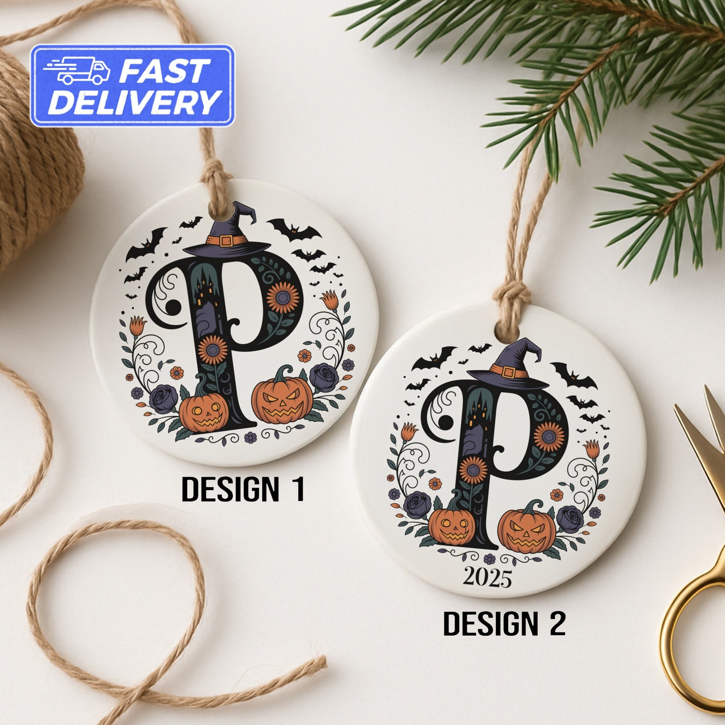 Halloween Letter P Ornaments Fast Delivery product type