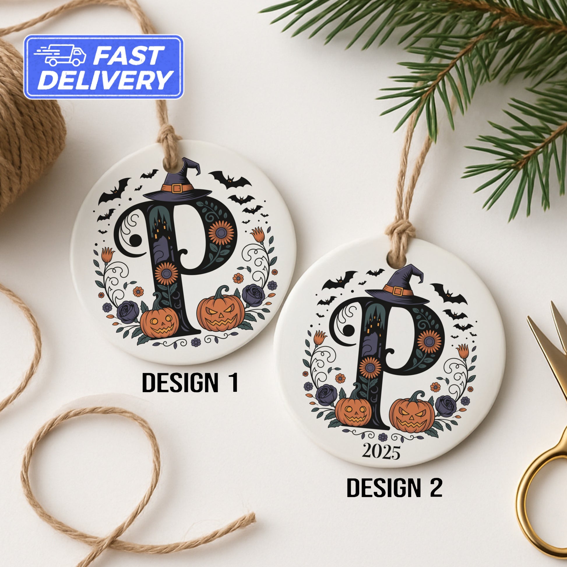Halloween Letter P Ornaments Fast Delivery product type