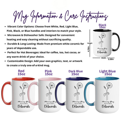 Customizable 15oz Mug for Hot Beverages with Handle Options