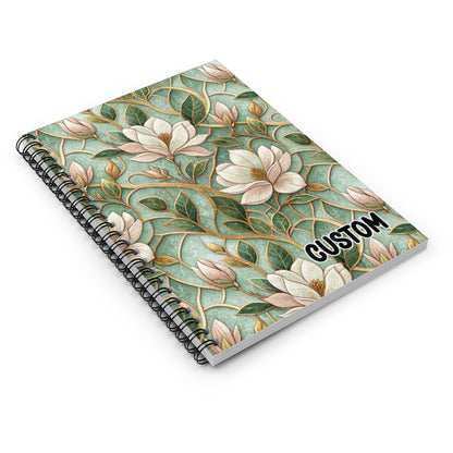 Custom Floral Pattern Spiral Bound Notebook