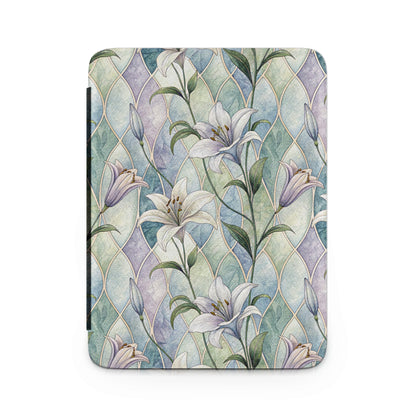 Pastel Floral Lily Pattern Custom Tablet Cover