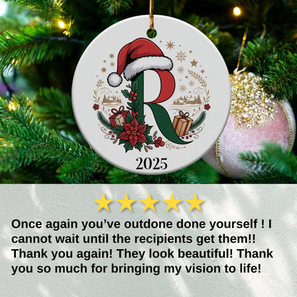 Personalized Christmas Initial Ornament product