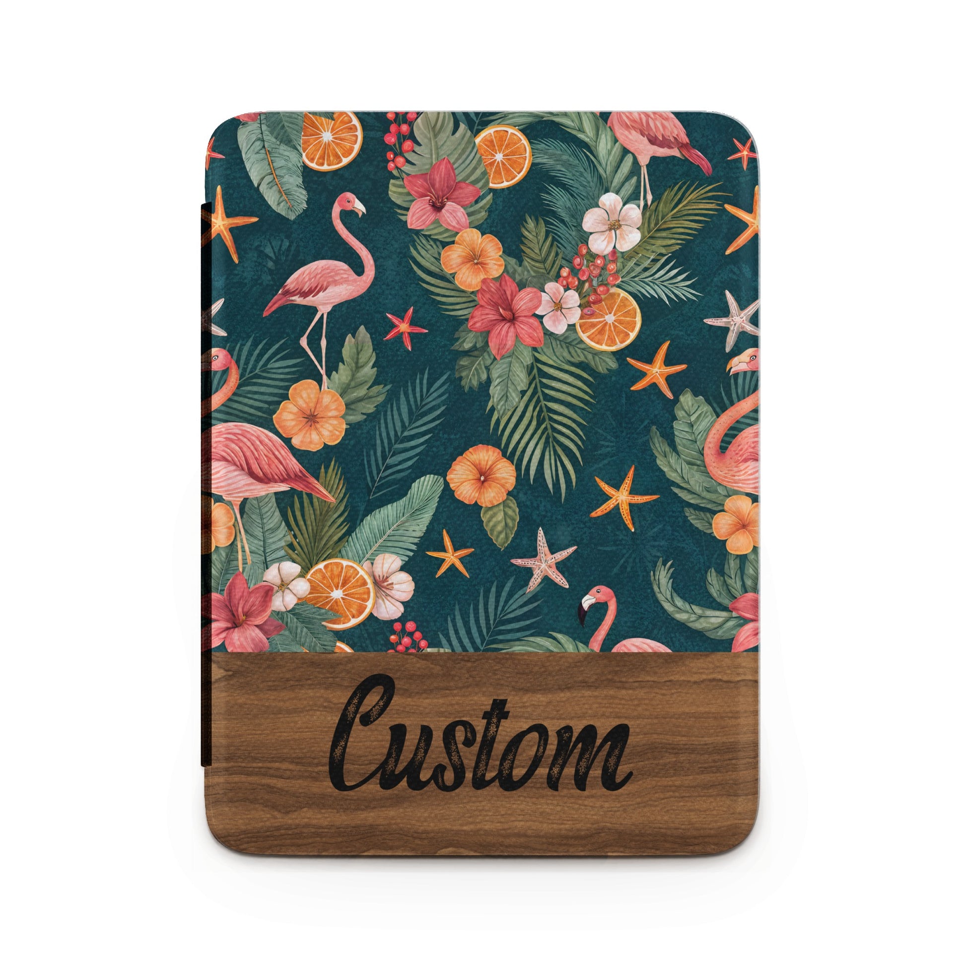 Tropical Flamingo Floral Design Tablet Cover Custom