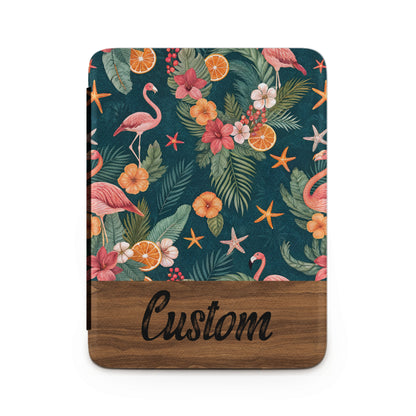 Tropical Flamingo Floral Design Tablet Cover Custom
