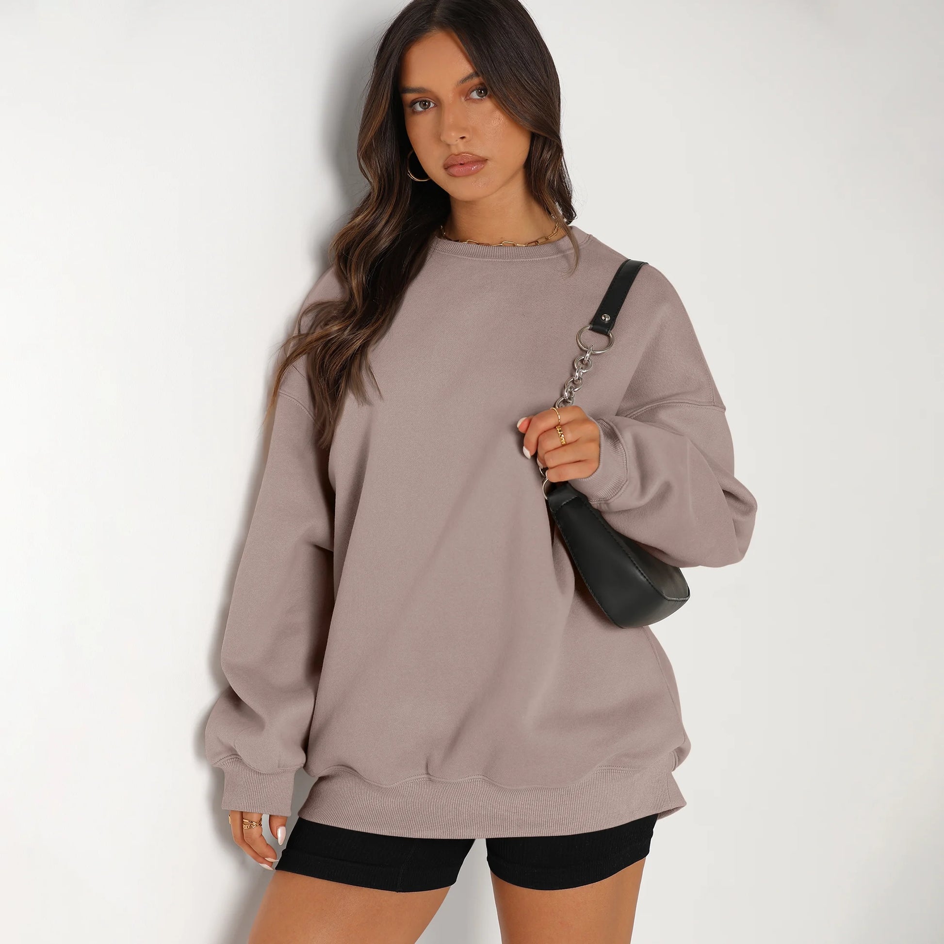 SUNBS Oversized Sweatshirts for Women Crewneck Y2K Sweaters Casual Tops Comfy Fall Fashion Pullover Outfits Winter Clothes 2025