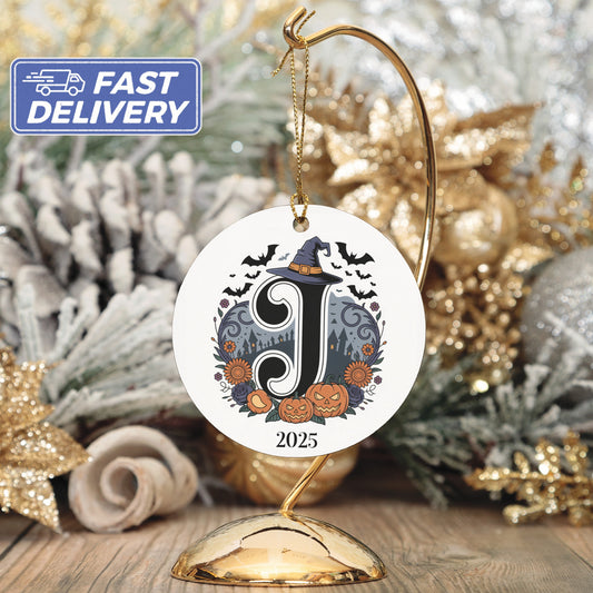 Personalized Initial Halloween Ornament product type