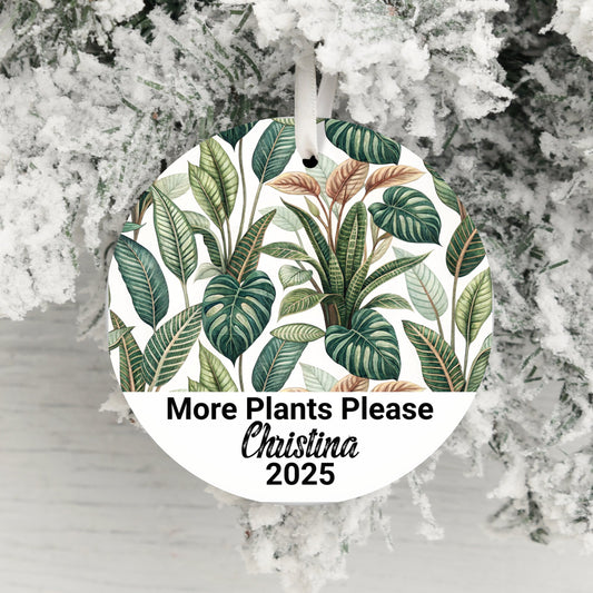 More Plants Please Personalized Ornament product type